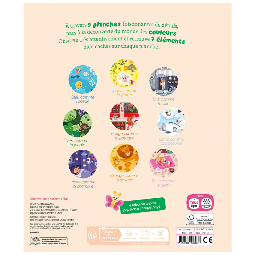 Livre Cherche et Trouve "Les Couleurs" 3ans+ 