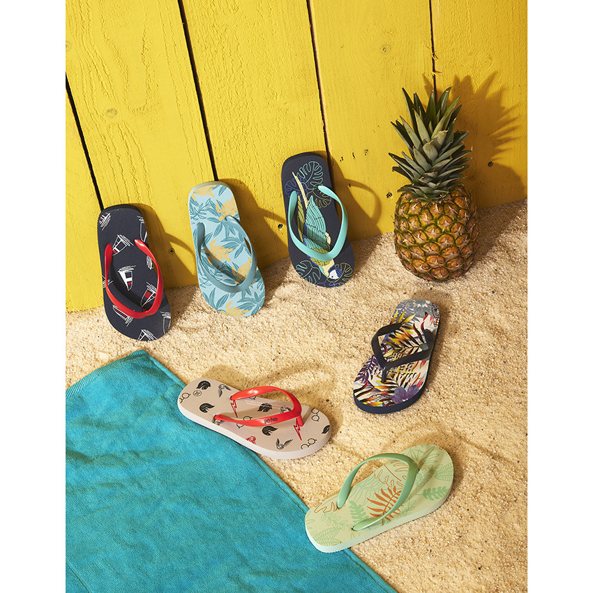 Tongs print Malibu Beach pour garçon avec lanière selon l'âge 