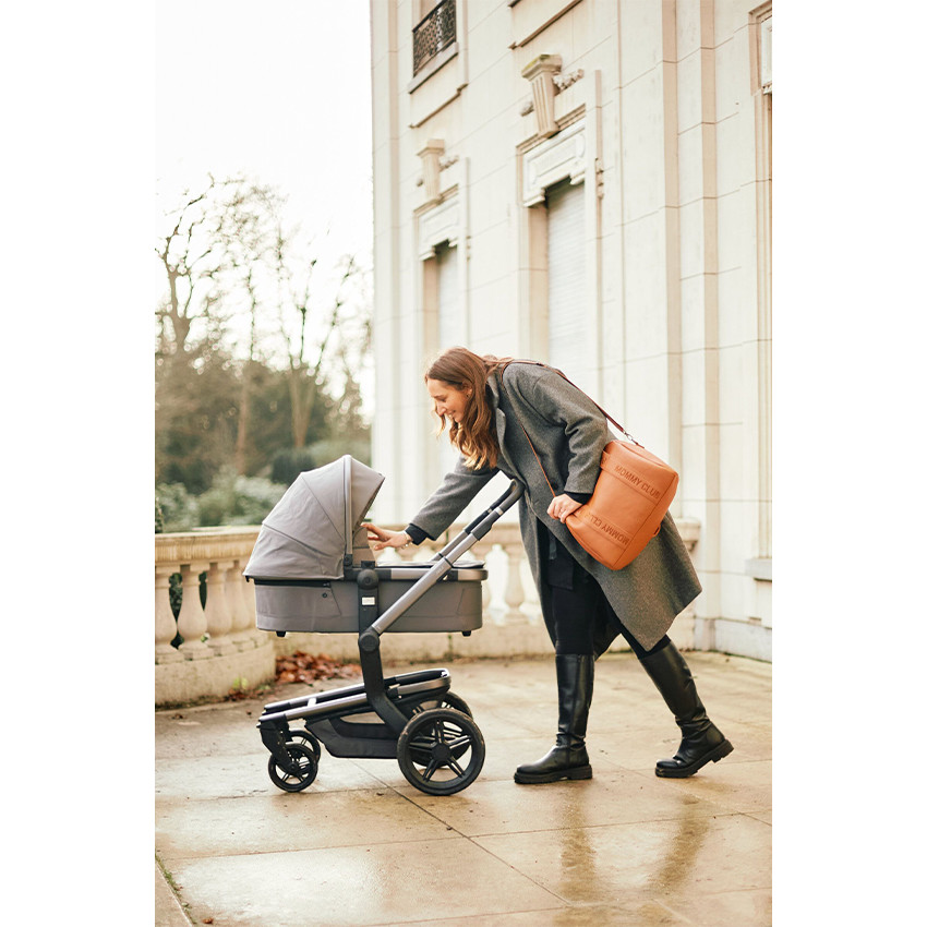 Sac à langer Mommy Club Signature Cuir Vegan Brun 