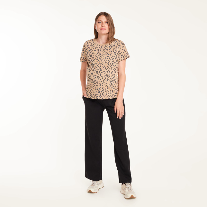 Pantalon de grossesse uni avec bandeau haut 