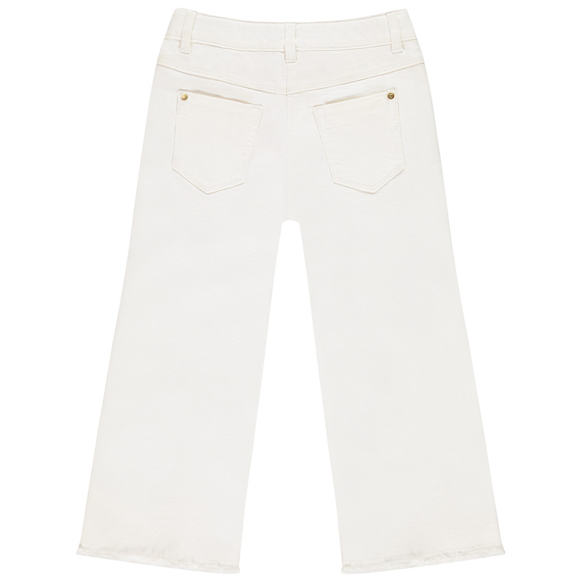 Jean large écru pour enfant fille 