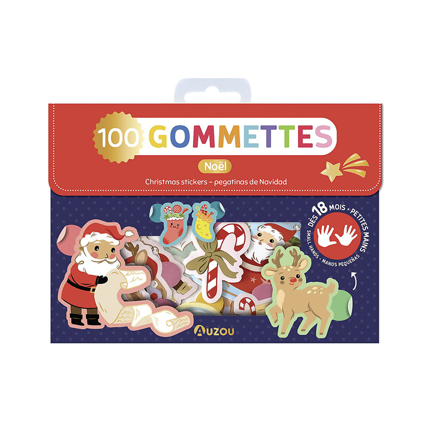 Pochette de 100 gommettes de Noël repositionnables