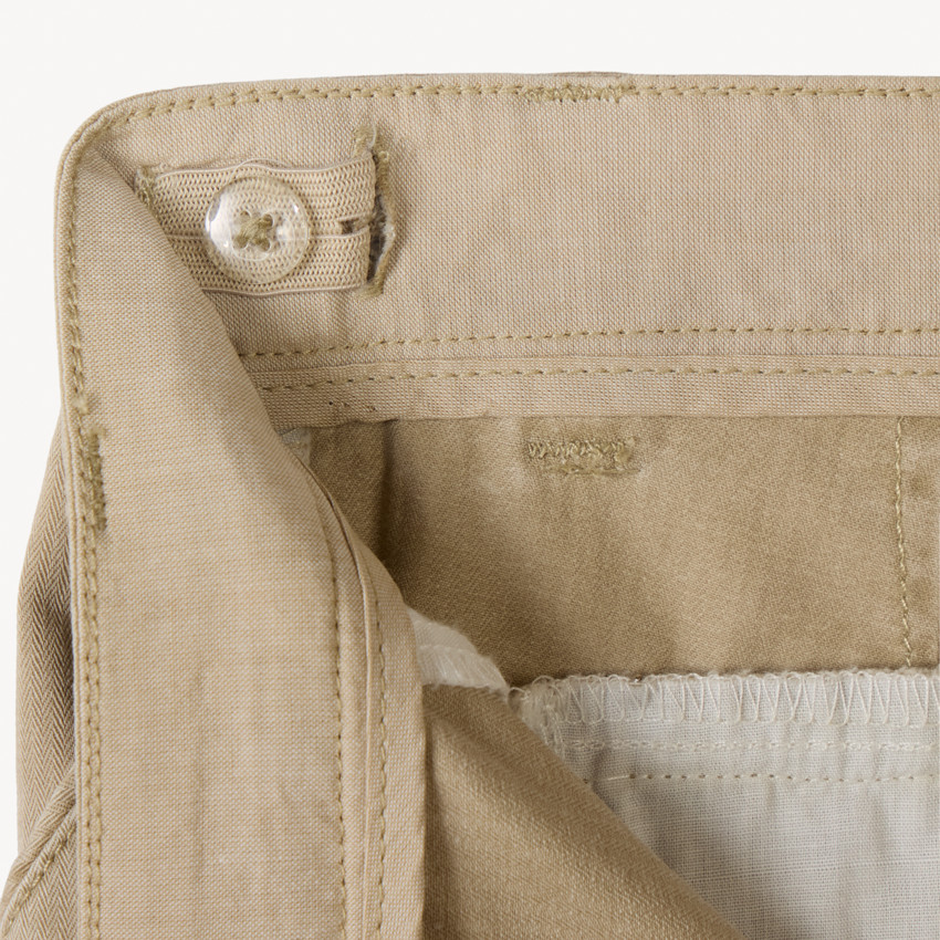 Bermuda uni en toile pour garçon 