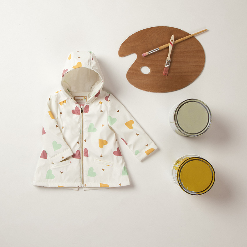 Parka gomme motif fantaisie pour bébé fille 