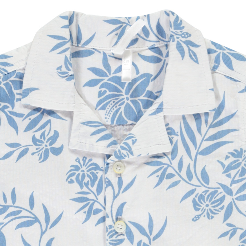 Chemise manches courtes imprimé feuillage pour bébé garçon 