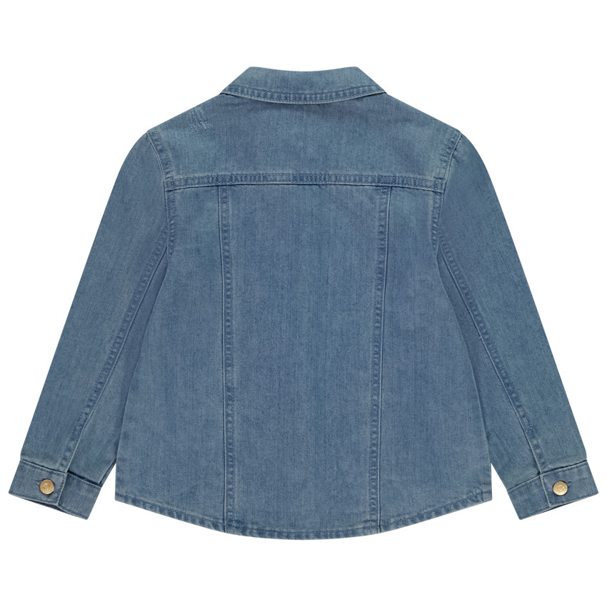 Surchemise en jean effet used pour fille 