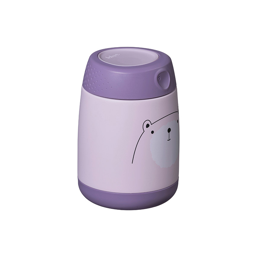 Lunchbox isotherme en inox violet Bear 120 ml 