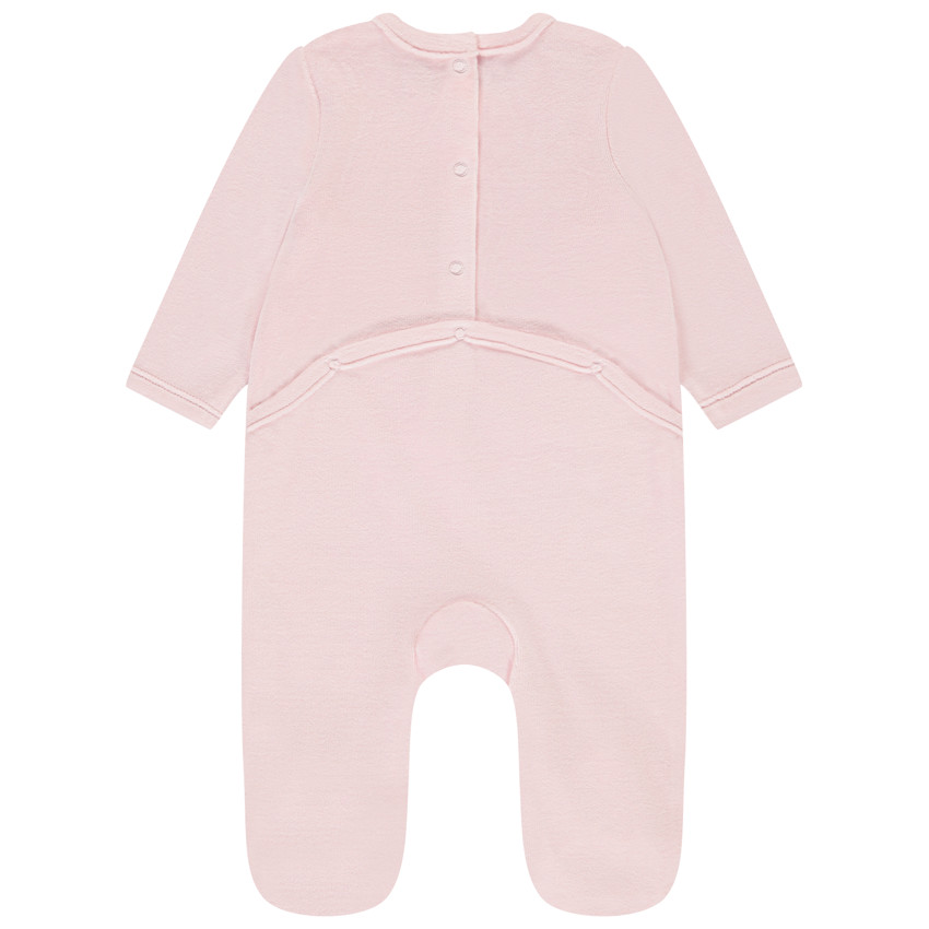 Dors-bien en velours avec motif brodé pour bébé fille 