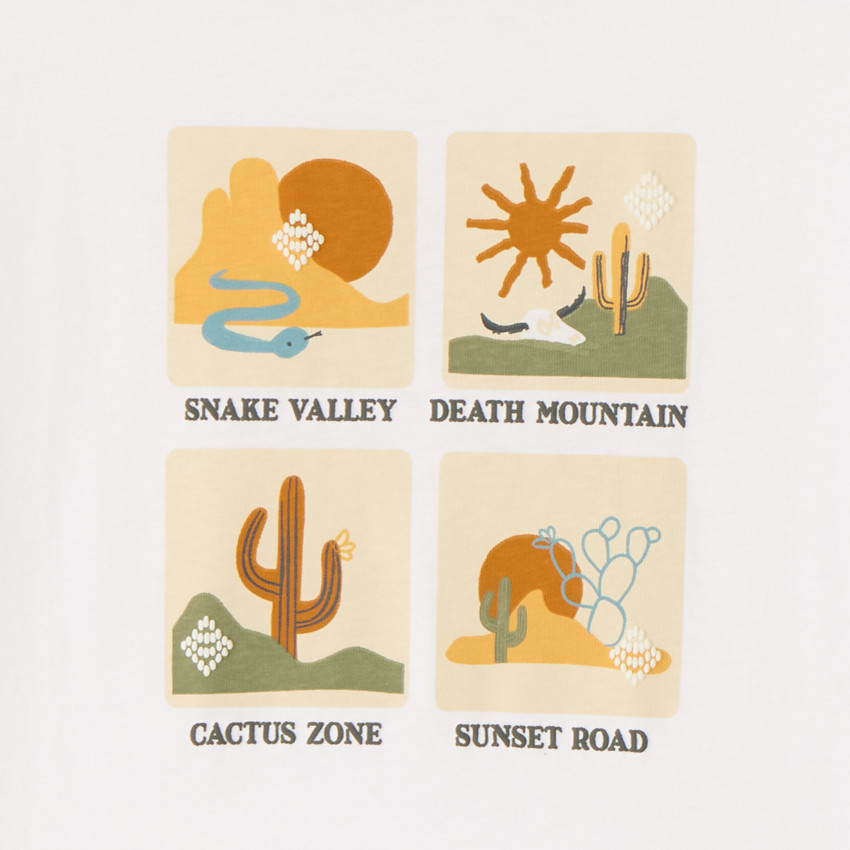 T-shirt manches courtes print désert pour garçon 