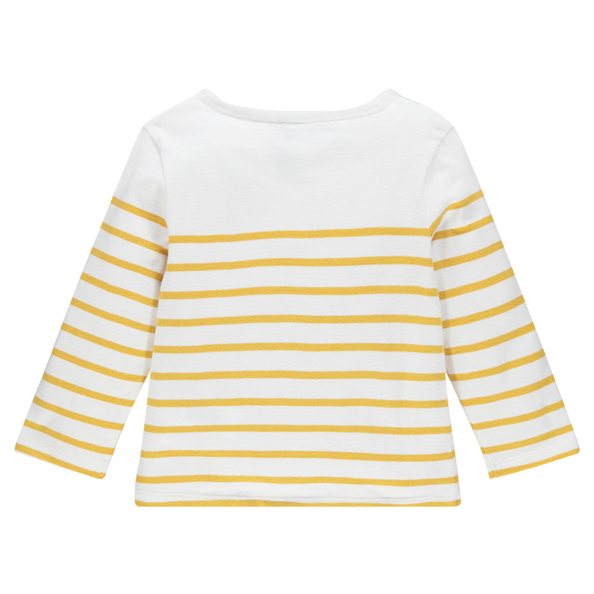 Marinière en jersey lours avec inscriptions et bateau printés 