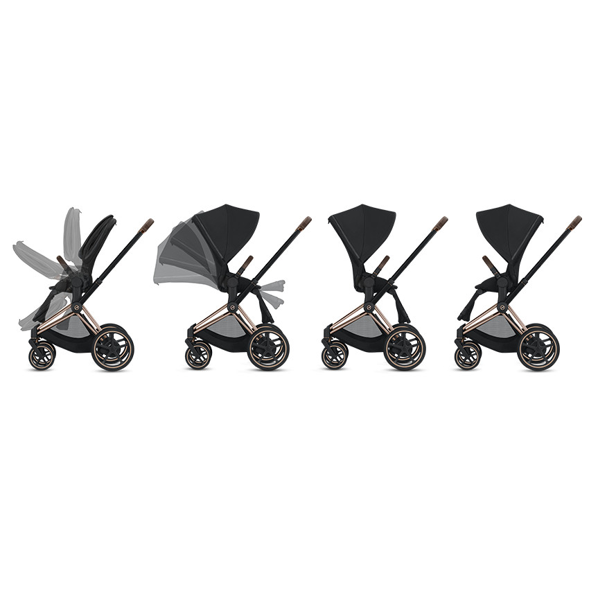 Châssis poussette e.PRIAM - Chrome black 