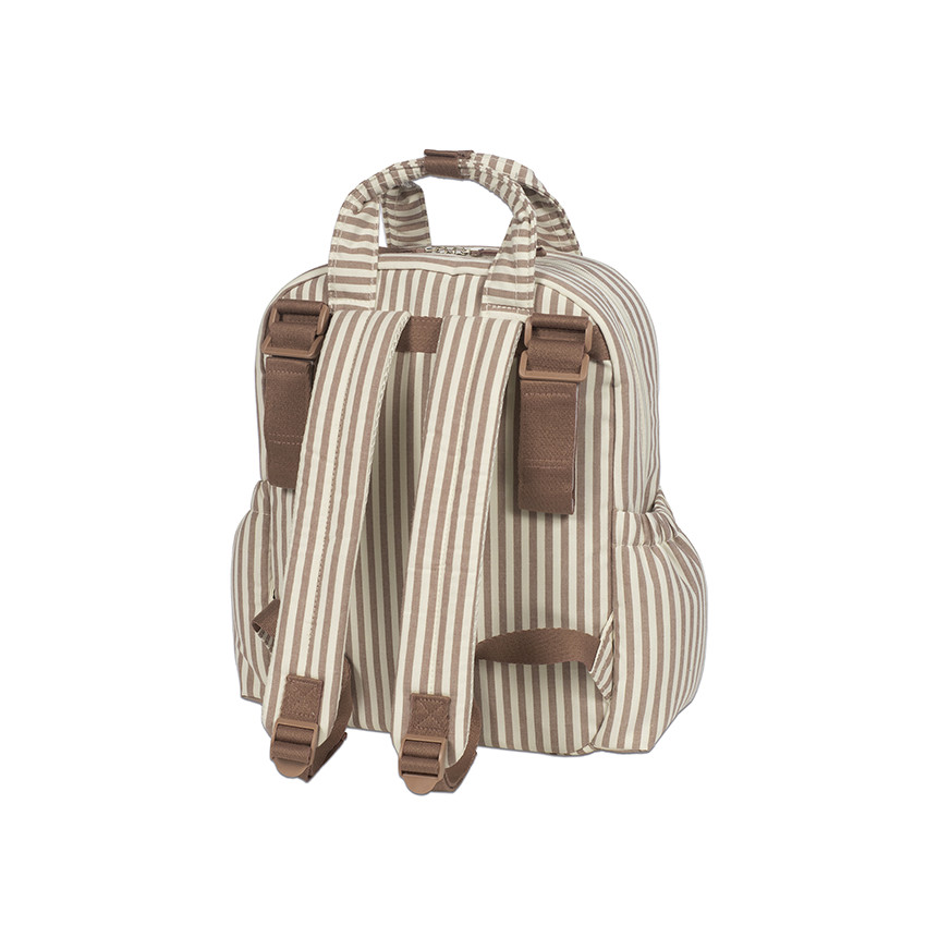 Sac à dos à langer Pralinés à rayures - Moka 