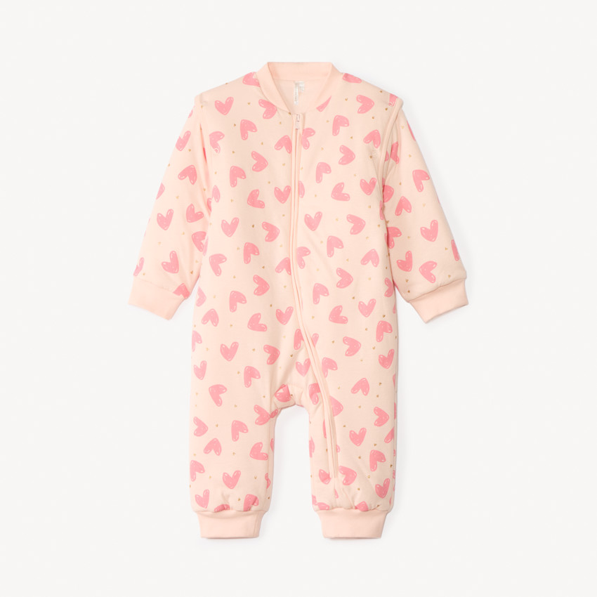 Surpyjama imprimé à manches amovibles pour bébé fille