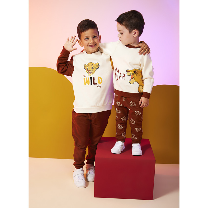 Ensemble 2 pièces en molleton imprimé Le Roi Lion Disney pour bébé garçon 