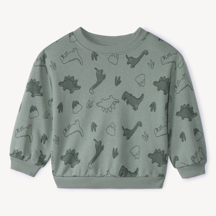 Sweat molleton oversize imprimé animaux pour bébé garçon