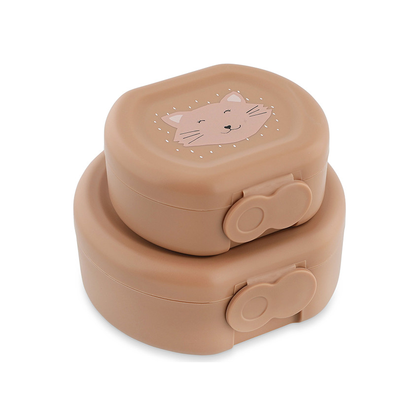 Lot de 2 lunchbox gigognes Mrs. Cat rose 