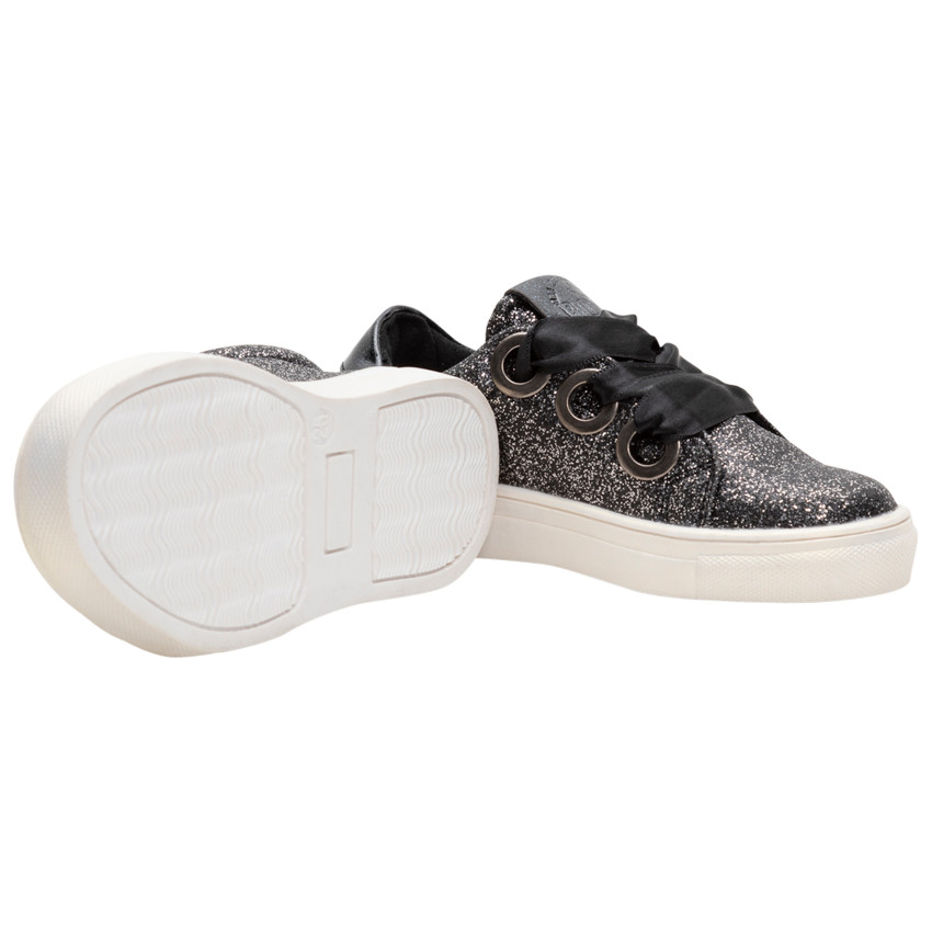 Baskets pailletées avec lacets en satin du 24 au 27 