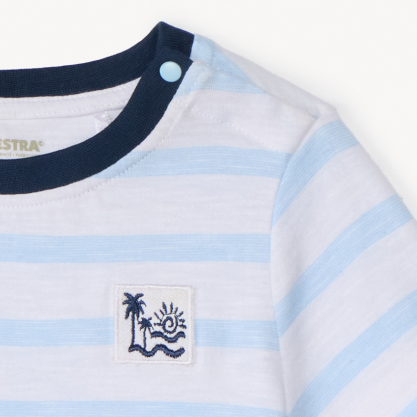 T-shirt manches courtes marinière pour bébé garçon 