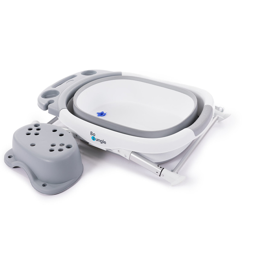 Baignoire douche pliable Gris/blanc 