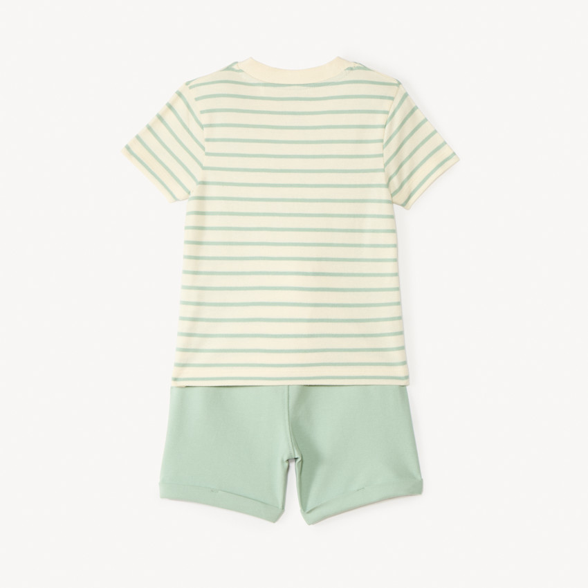 Ensemble 2 pièces à rayures pour bébé garçon 