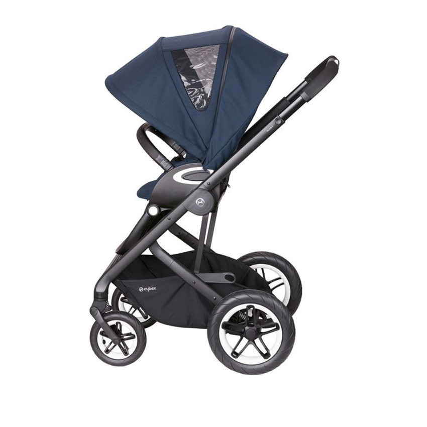 Poussette Talos S Lux châssis Black siège Navy Blue 