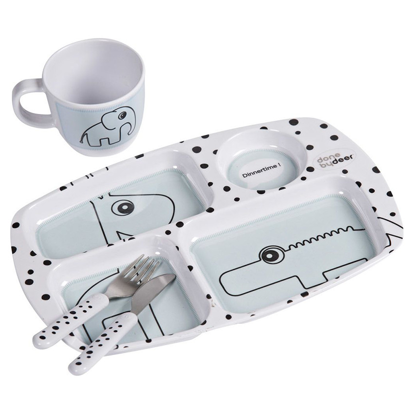 Coffret repas avec plat à compartiments - Deer Friends Main Coffret repas avec plat à compartiments - Deer Friends