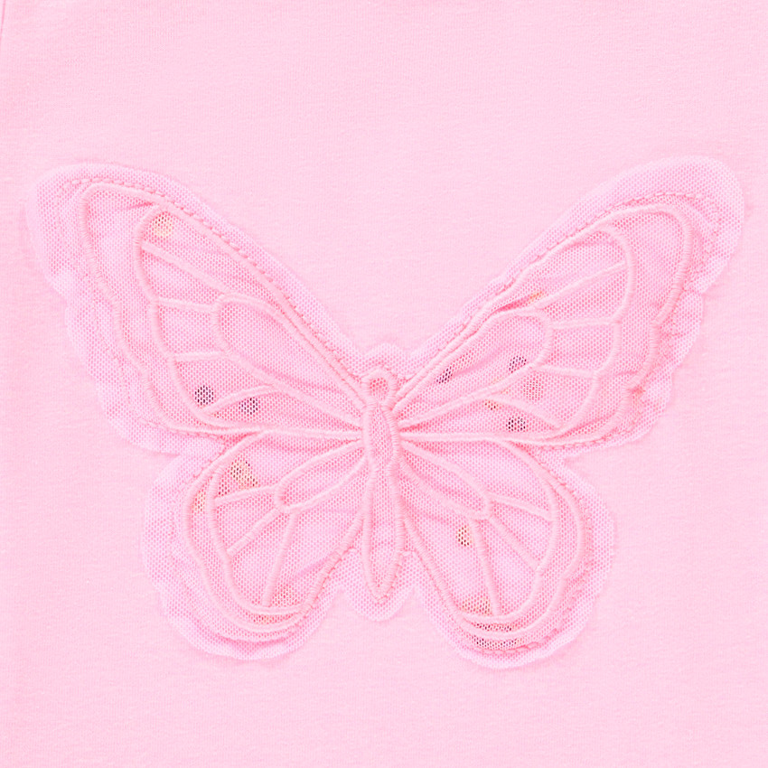 Débardeur patch papillon en tulle et sequins fille 