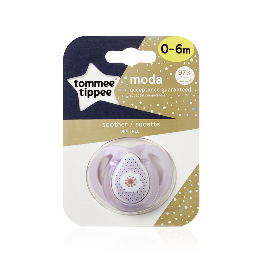 Sucette silicone Moda 0-6 mois - Fille 