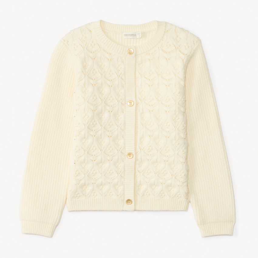 Gilet en tricot fantaisie pour fille