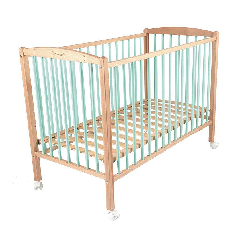 Lit Arthur 60 x 120 cm avec roulettes – Hybride Vert Mint 