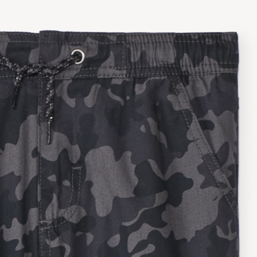 Pantalon imprimé camouflage et doublé pour garçon 