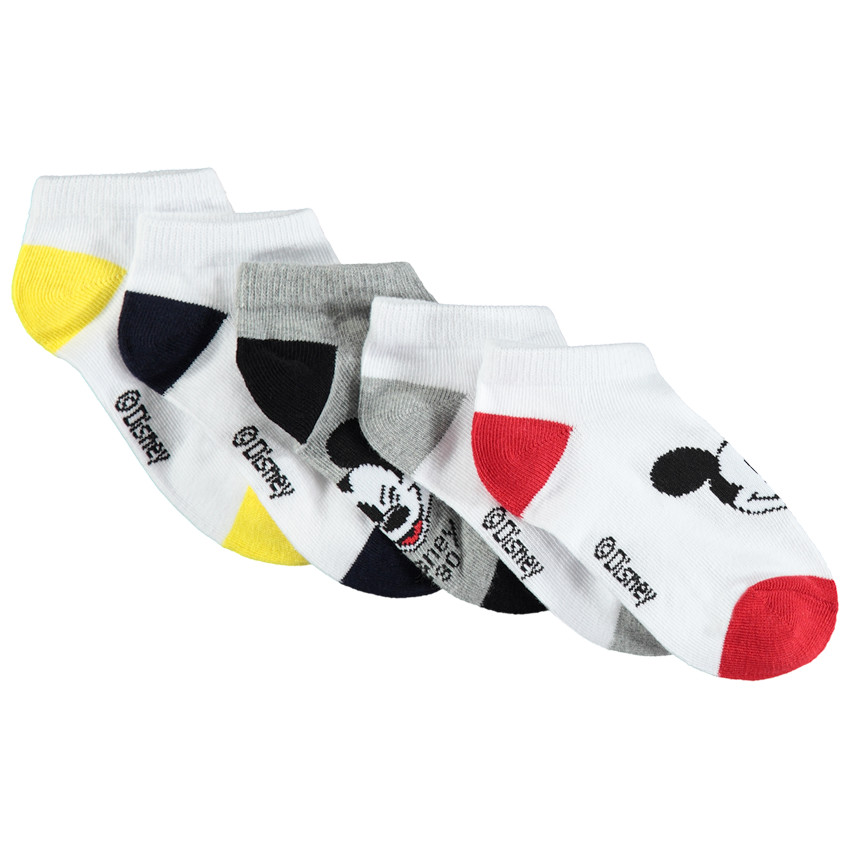 Lot de 5 paires de chaussettes courtes motif Mickey Disney 