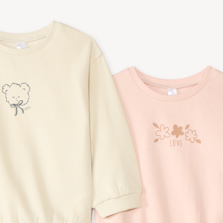 Lot de 2 ensembles de jogging bébé en molleton 