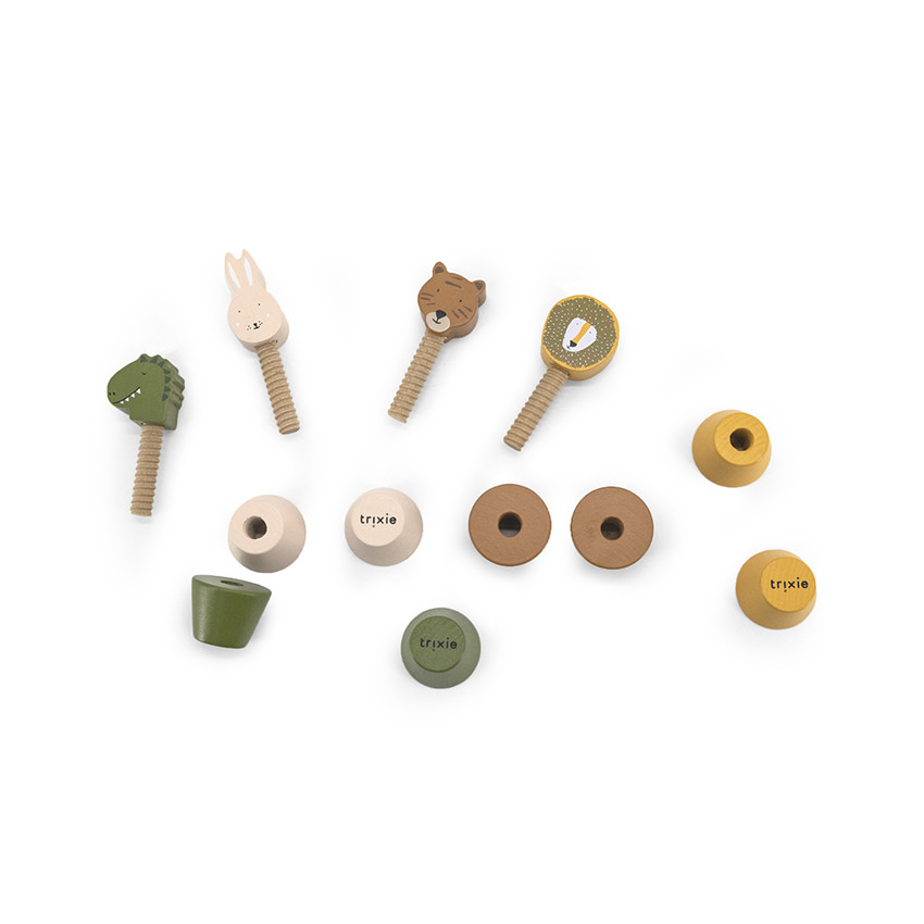 Animaux à vis en bois  