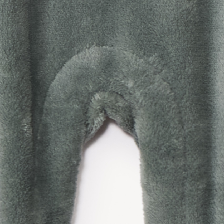 Surpyjama uni en sherpa avec ourson ludique pour bébé  