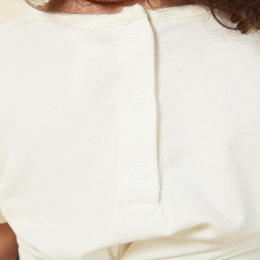 Robe manches courtes effet 2 en 1 motifs papillons pour bébé fille 