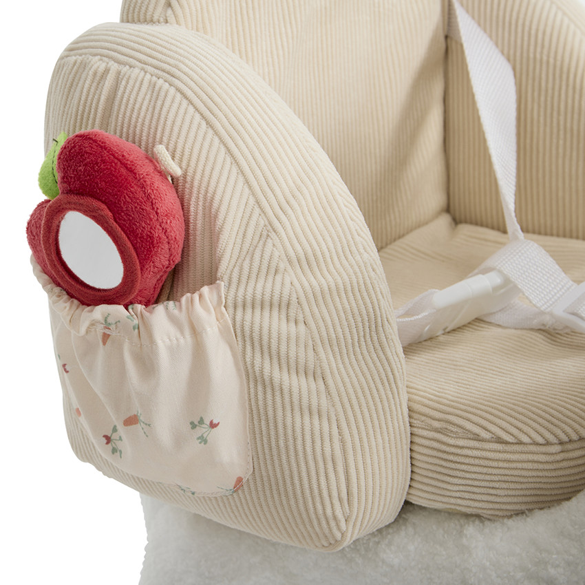 Mouton à bascule avec 2 jouets sensoriels - Blanc (Prémaman) - Image 1