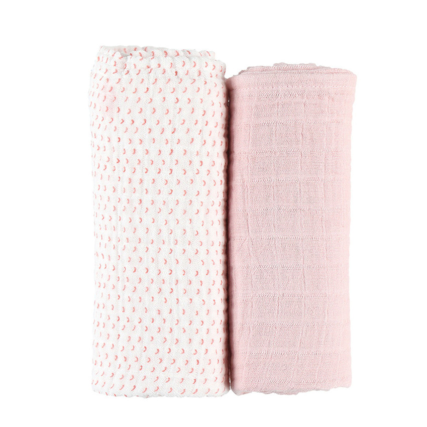 Lot de 2 draps housse en mousseline bio 70x140cm - Moris&Sacha 