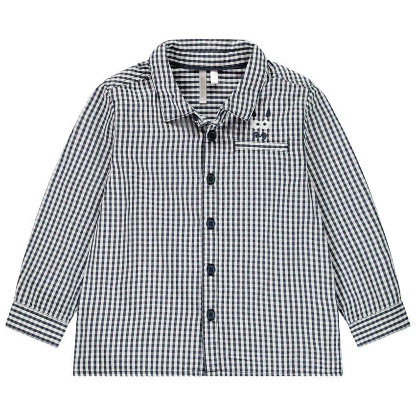 Chemise manches longue à carreaux vichy pour bébé garçon 