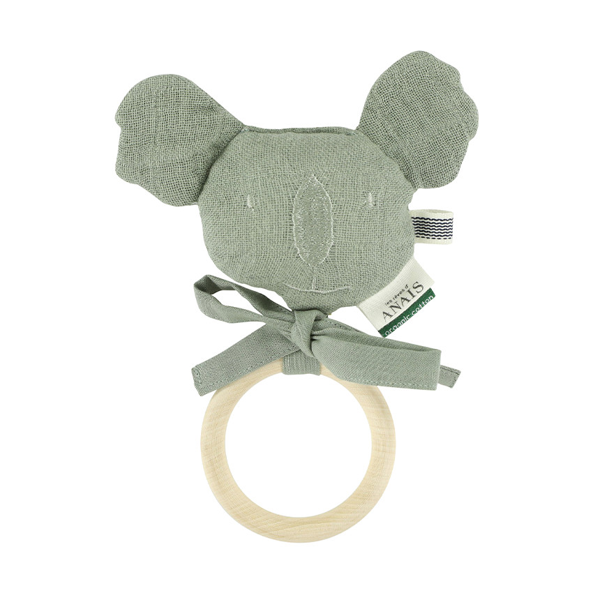 Anneau de dentition koala en bois Bliss olive 