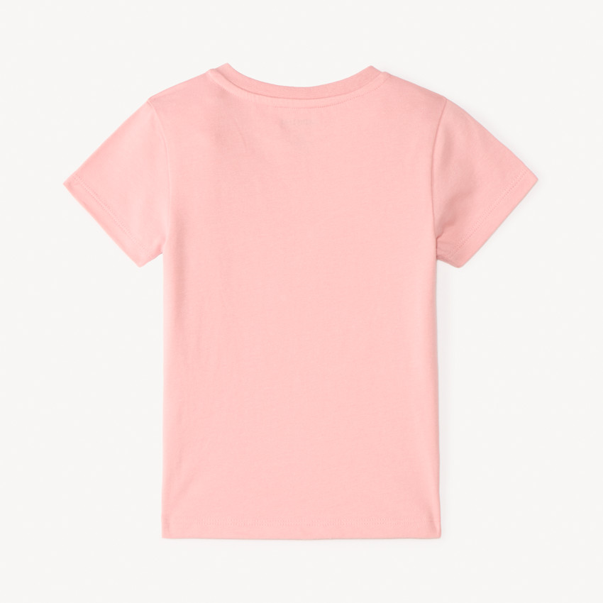 T-shirt manches courtes avec broderie cœur pour bébé fille 