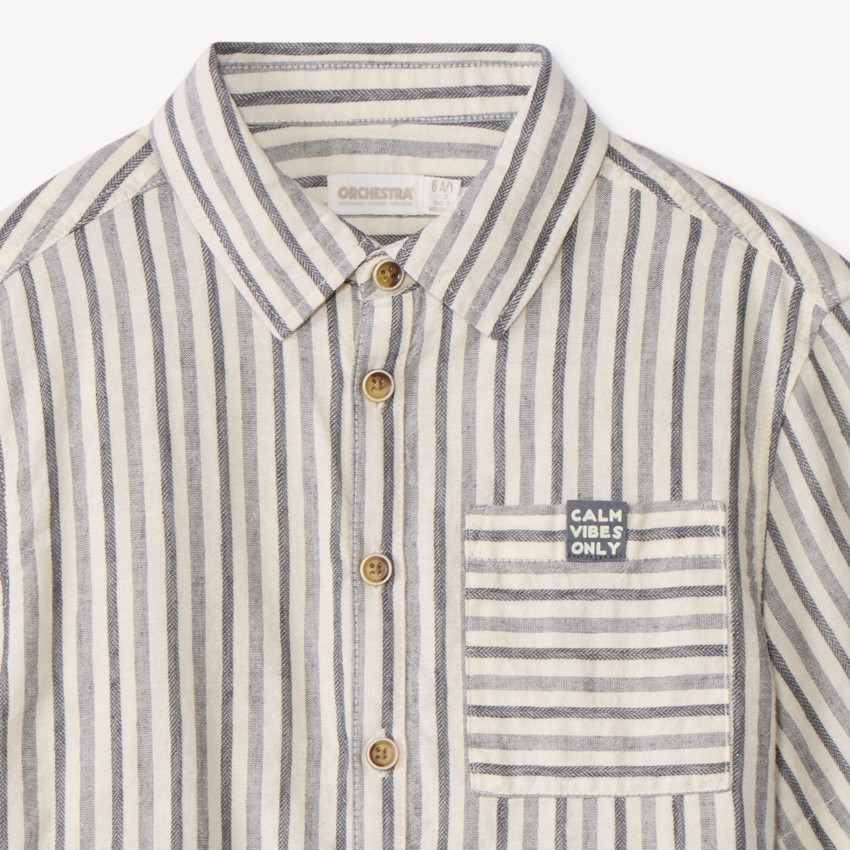 Chemise manches courtes à rayures pour garçon  