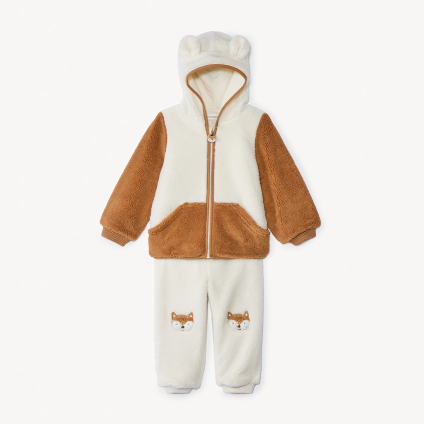 Ensemble jogging sherpa avec gilet pour bébé garçon 