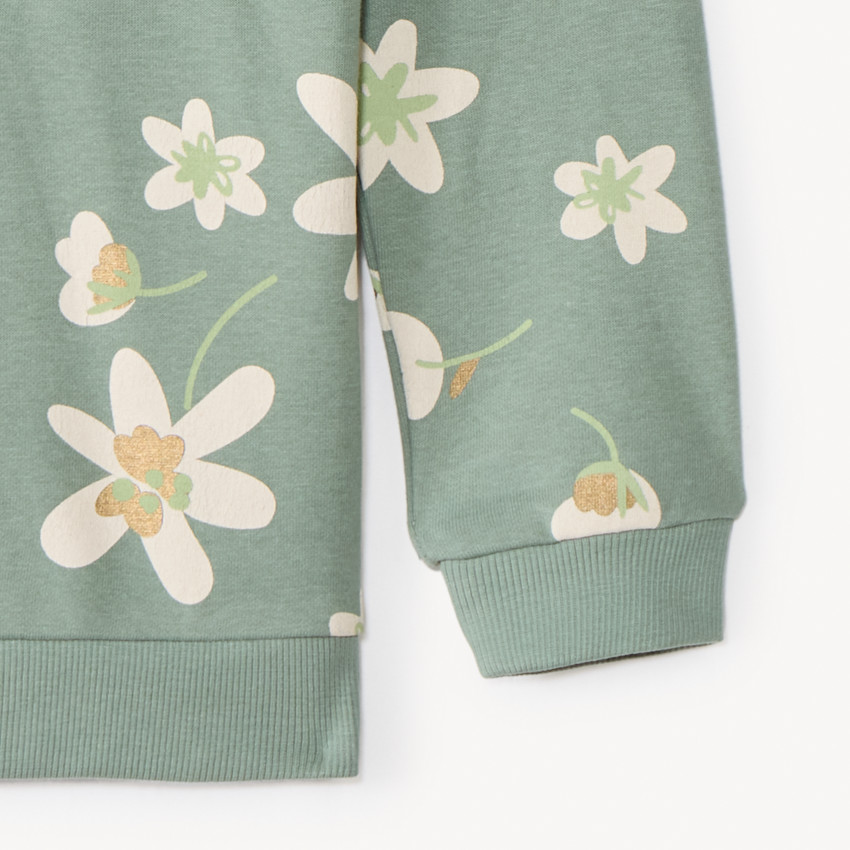 Sweat oversize imprimé à capuche pour fille 