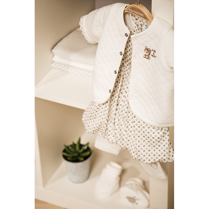 Ensemble naissance robe et legging en coton pour bébé fille 