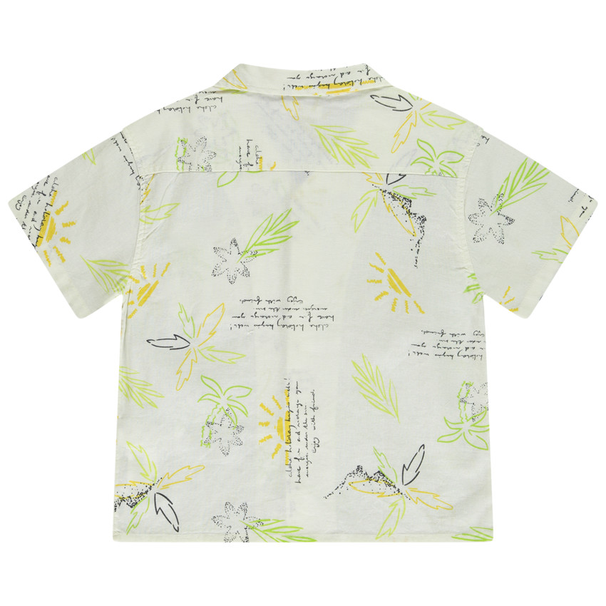 Chemise manches courtes imprimé palmiers pour garçon 