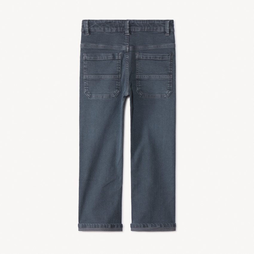 Jean droit en denim uni surteint pour garçon 