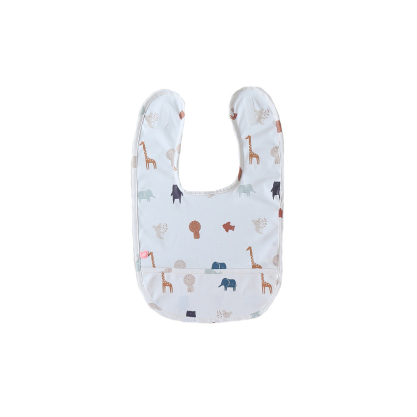 Bavoir en toile cirée imprimé Safari - Mix & Match 