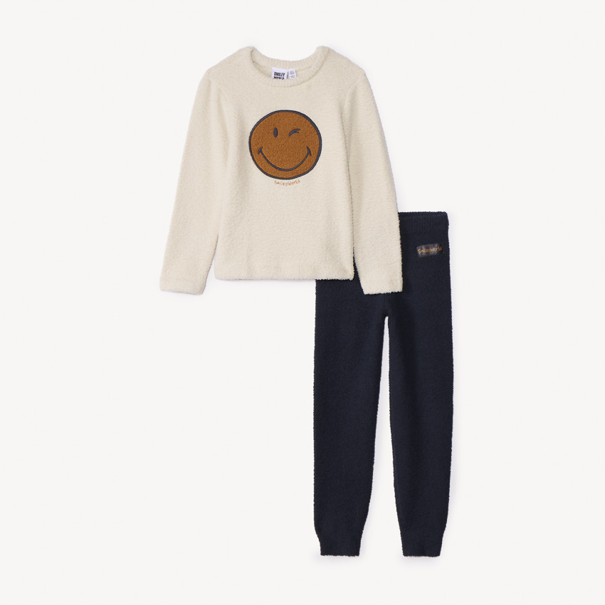 Set pyjama en sherpa bouclettes SmileyWorld pour garçon 