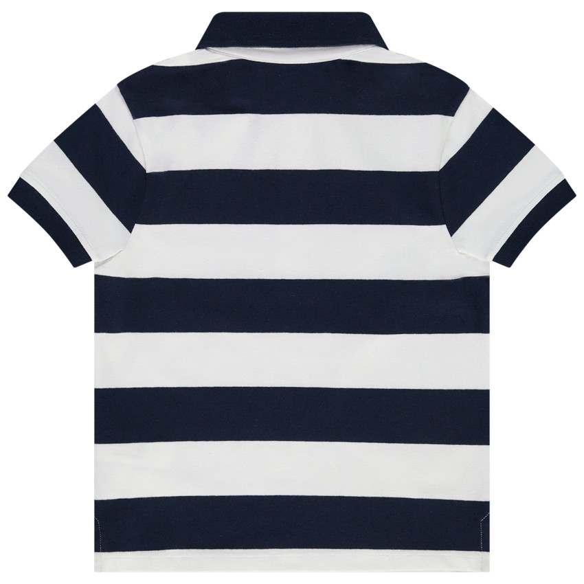 Polo manches courtes rayé broderie palmier pour garçon 